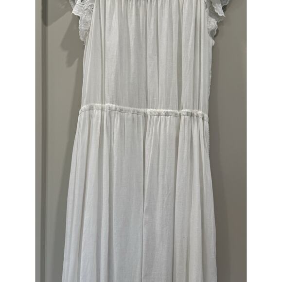 Ulla Johnson Openline Dress Blanc White Layered Midi Small Lace - Picture 3 of 10